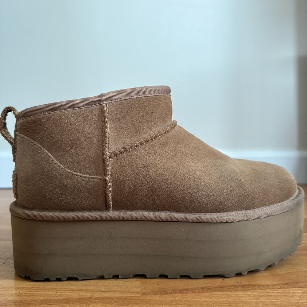UGG Brown Suede Platform Boots